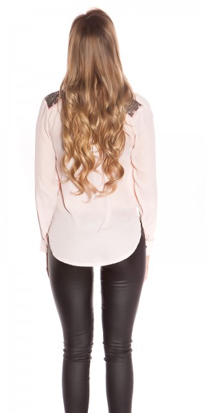 Koucla Sexy KouCla Bluse Mit Schulterapplikationen