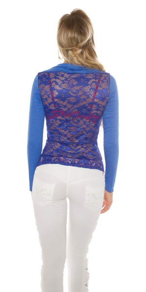 Koucla Sexy Koucla-Bolero-Langarmshirt mit Spitze