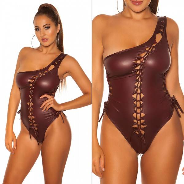 Koucla Sexy KouCla Coldshoulder Wetlook Body