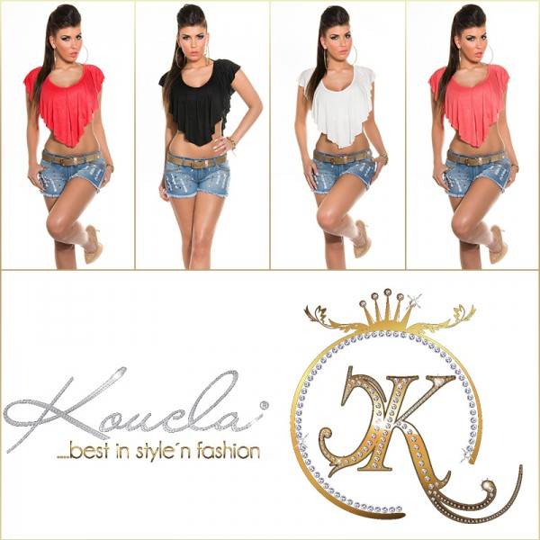 Koucla Sexy KouCla Crop Top Mit Volant