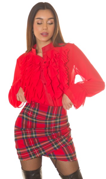 Koucla Sexy Koucla Drapierter Highwaist Minirock