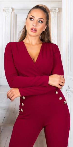 Koucla Sexy !Koucla! Eleganter V-Ausschnitt Overall