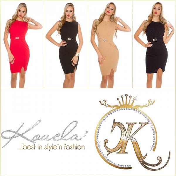 Koucla Sexy KouCla Etuikleid Mit Dekoschnalle