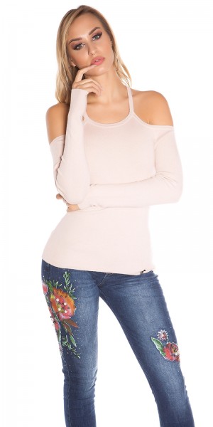 Koucla Sexy KouCla Feinstrick Coldshoulder Pulli