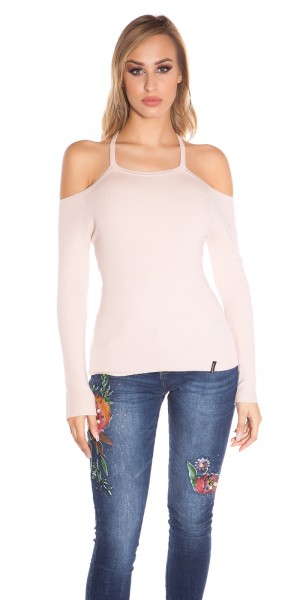 Koucla Sexy KouCla Feinstrick Coldshoulder Pulli