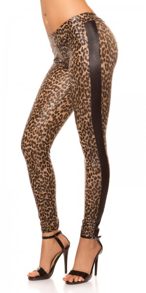 Koucla Sexy KouCla Glanz-Leggings Im Leo-Look