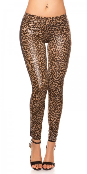 Koucla Sexy KouCla Glanz-Leggings Im Leo-Look