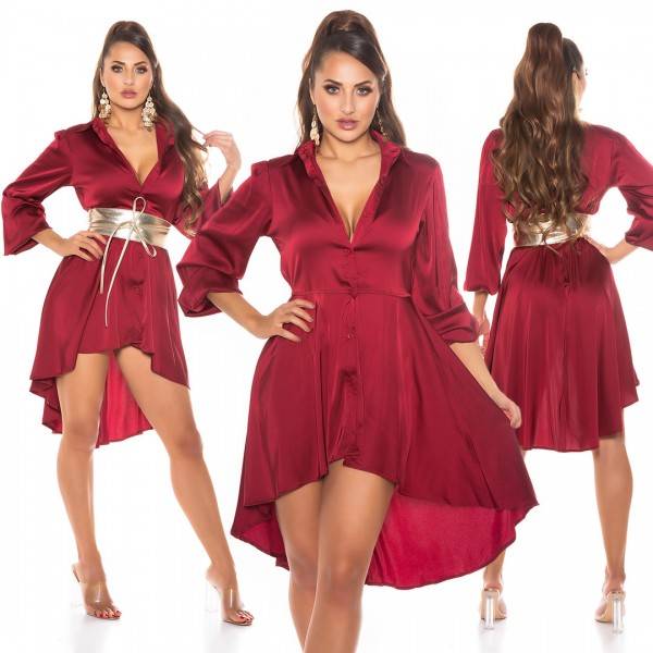 Koucla Sexy KouCla High-Low Seidenlook Kleid
