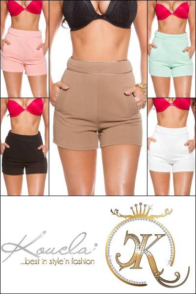 Koucla Sexy KouCla High Waist Shorts Mit Taschen