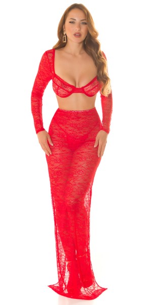 Koucla Sexy Koucla Highwaist Maxirock Aus Spitze