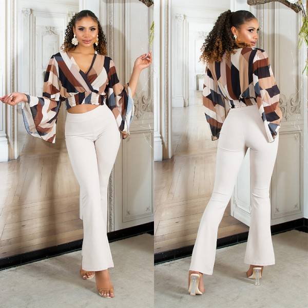 Koucla Sexy Koucla Highwaist Stoffhose Mit Schlag