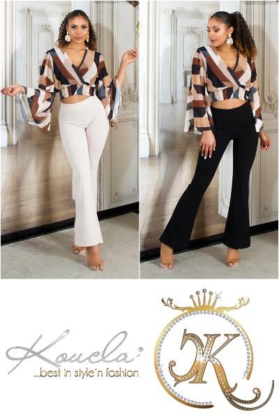 Koucla Sexy Koucla Highwaist Stoffhose Mit Schlag