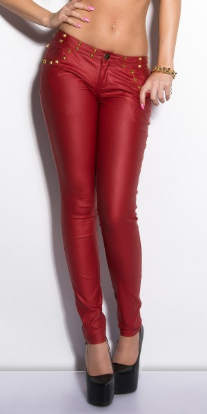 Koucla Sexy KouCla Hose in Lederlook mit Nieten