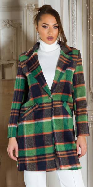 Koucla Sexy Koucla Karo Mantel mit Taschen