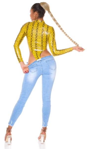 Koucla Sexy Koucla Kunstleder Body Mit Snake Print