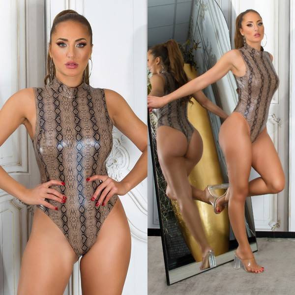 Koucla Sexy Koucla Kunstleder Body Mit Snake Print