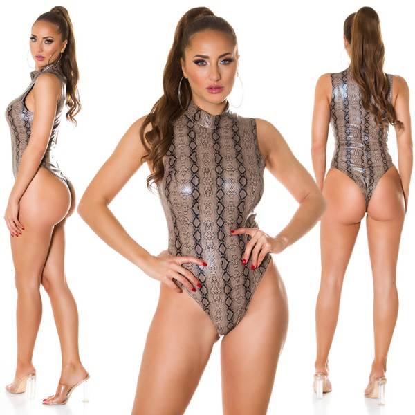 Koucla Sexy Koucla Kunstleder Body Mit Snake Print