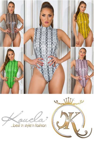 Koucla Sexy Koucla Kunstleder Body Mit Snake Print