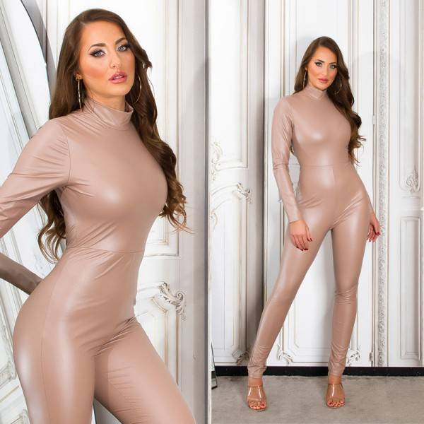 Koucla Sexy Koucla Kunstleder Langarm Overall