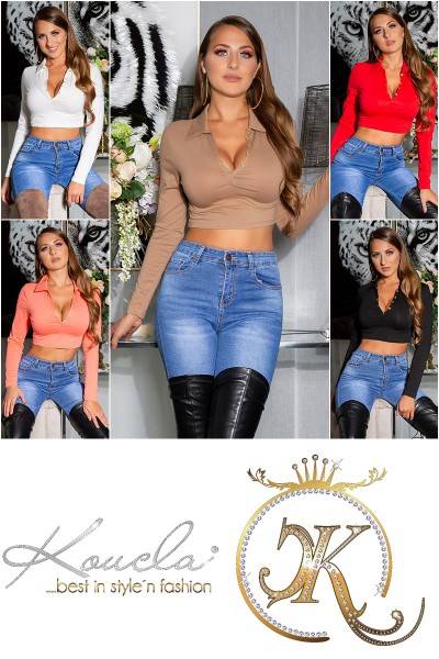 Koucla Sexy Koucla Langarm Crop Top