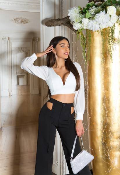 Koucla Sexy Koucla Langarm Crop Top