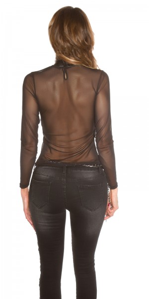 Koucla Sexy KouCla Langarm Mesh Shirt