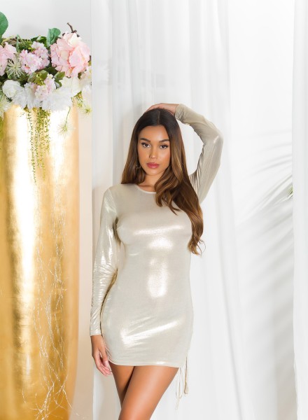 Koucla Sexy Koucla Langarm Minikleid Mit Schnürung