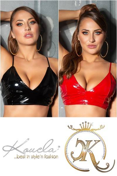 Koucla Sexy Koucla Latex-Look Crop Top/Bustier