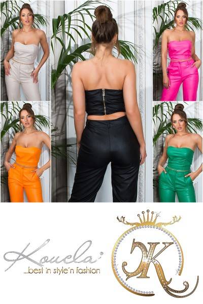 Koucla Sexy Koucla Lederlook Bandeau Top