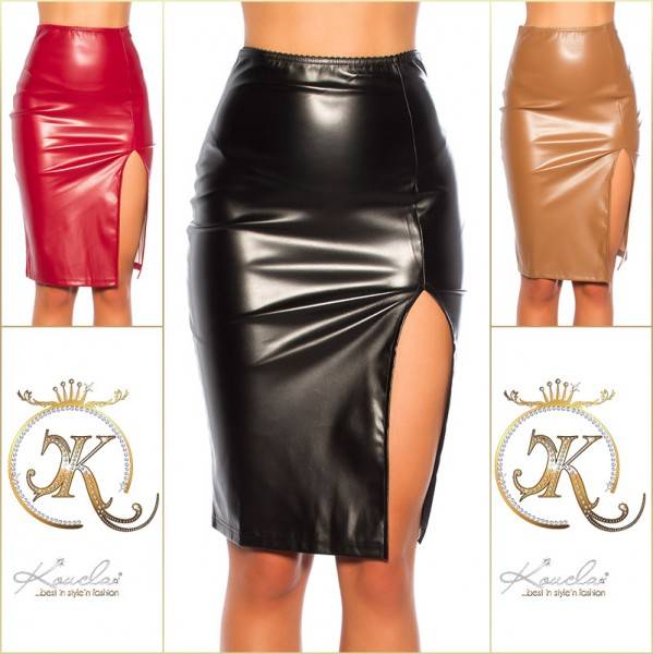 Koucla Sexy Koucla Lederlook Bleistiftrock