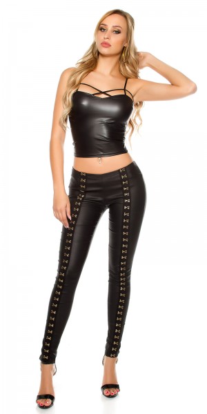 Koucla Sexy KouCla Lederlook Hose Mit Dekohaken
