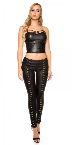 Koucla Sexy KouCla Lederlook Hose Mit Dekohaken