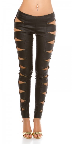 Koucla Sexy KouCla Lederlook Hose Open Zips