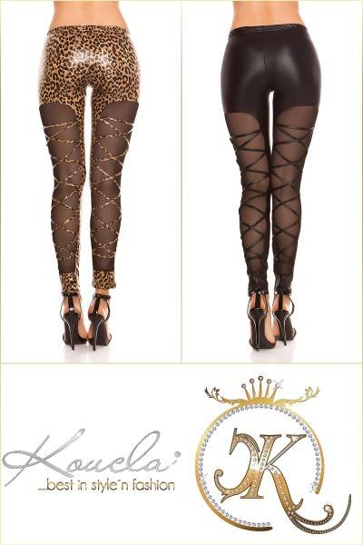 Koucla Sexy KouCla Leggings Mit Netzeinsatz Hinten
