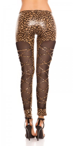 Koucla Sexy KouCla Leggings mit Netzeinsatz hinten