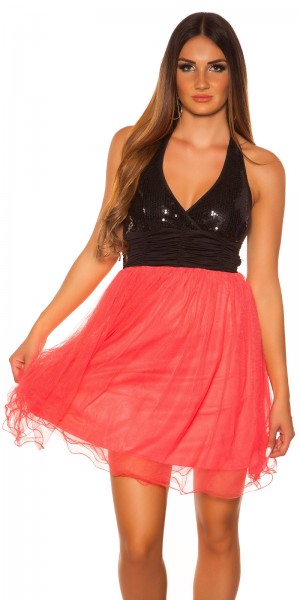 Koucla Sexy KouCla Neck-Minikleid mit Pailletten