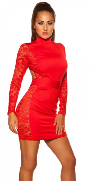 Koucla Sexy KouCla Neck Minikleid mit Spitze