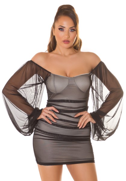 Koucla Sexy Koucla Off Shoulder Minikleid Mit Mesh