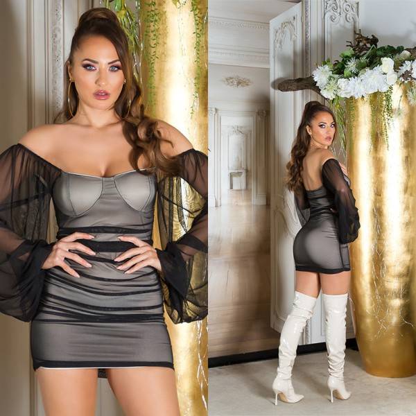 Koucla Sexy Koucla Off Shoulder Minikleid Mit Mesh