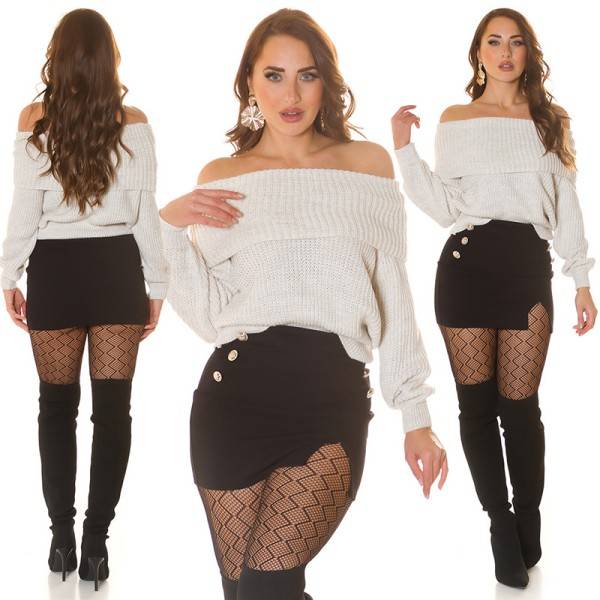 Koucla Sexy Koucla Off-shoulder Strickpullover