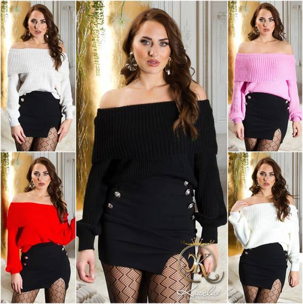 Koucla Sexy Koucla Off-shoulder Strickpullover