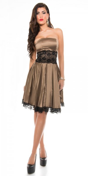 Koucla Sexy KouCla Party Bandeaukleid Mit Spitze