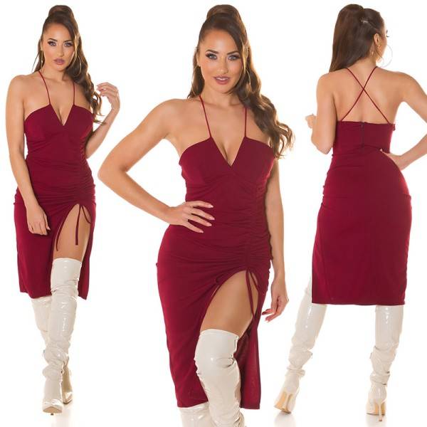 Koucla Sexy Koucla Party Kleid Mit XL Beinschlitz