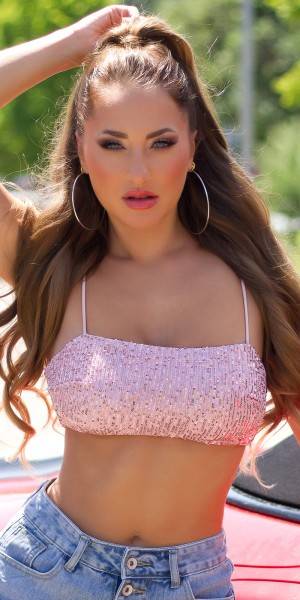 Koucla Sexy Koucla Party Pailletten Crop top