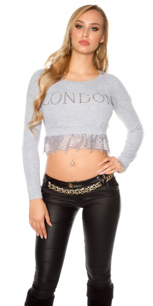 Koucla Sexy KouCla Pullover "LONDON" Bauchfrei
