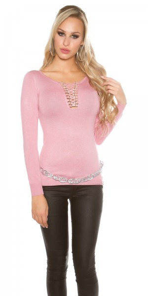 Koucla Sexy KouCla Pullover Mit Sexy V-Cut