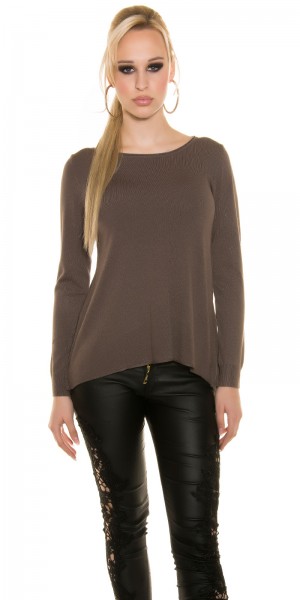 Koucla Sexy Koucla Pullover Mit Spitze Und Knöpfen