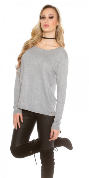 Koucla Sexy Koucla Pullover Mit Strass Und Spitze