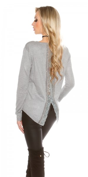 Koucla Sexy Koucla Pullover Mit Strass Und Spitze