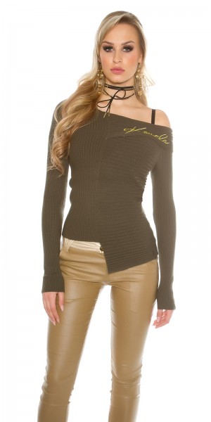 Koucla Sexy KouCLa Ripp Pulli Asymmetrisch